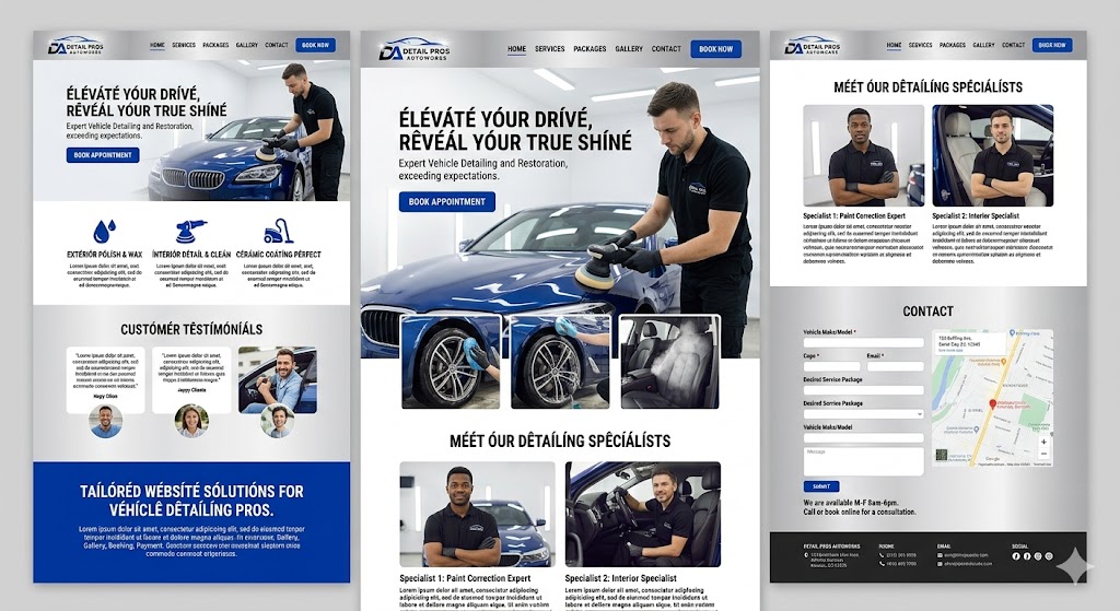 Vehicle Detailing Website Preview